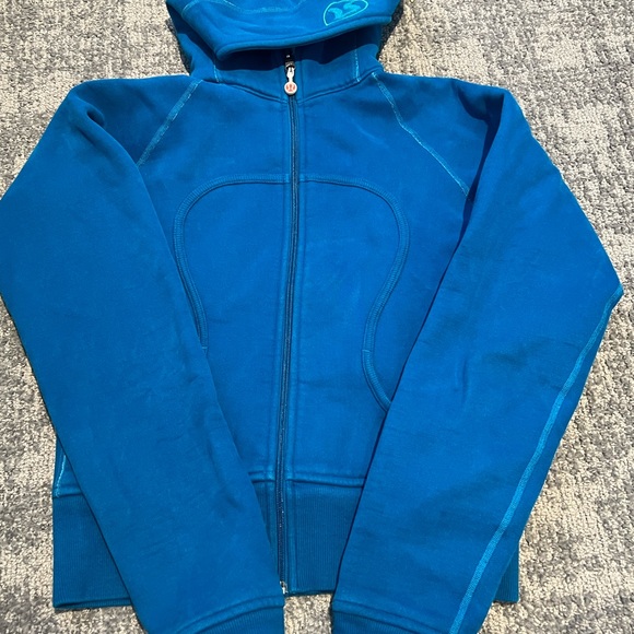 Turquoise Women's Scuba Hoodie - Picture 3 of 7